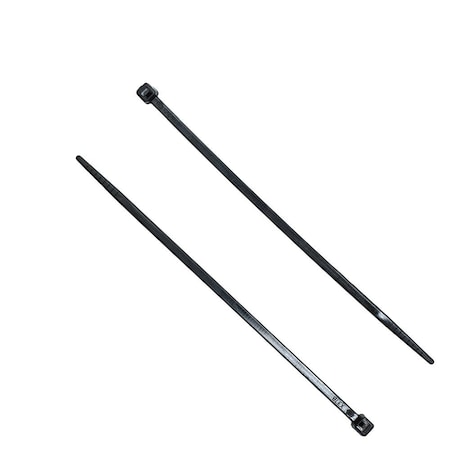 South Main Hardware Cable Tie, 4 in L, 0.8 in Max Bundle Dia., Black, Nylon, 18 lb Strength, 100 PK 220100